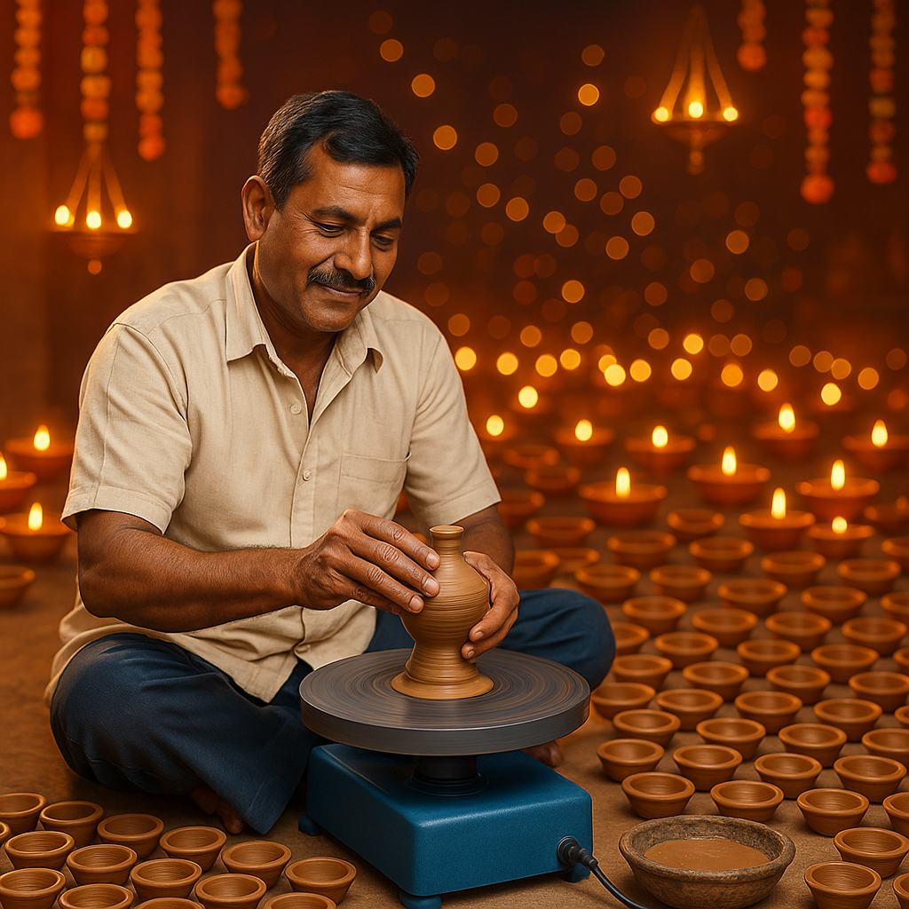 #Varanasi #ElectricChak #Diwali2025 #RuralEconomy #PotteryIndia #DoubleEngineGovernment #KhadiGramodyog #SelfEmployment #KashiPotters #UPDevelopment