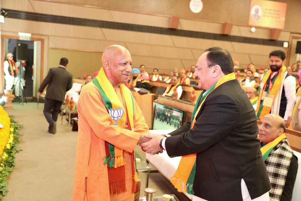 जेपी नड्डा को कार्यकाल विस्तार मिलने पर सीएम योगी ने दी बधाई