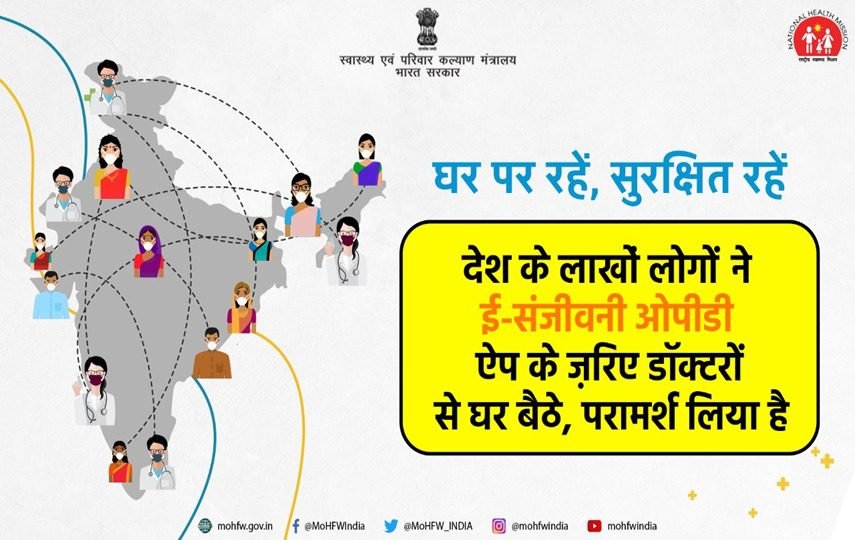 वरदान बनी ई-संजीवनी, 9 करोड़ से अधिक लोगों को मिला टेली-परामर्श