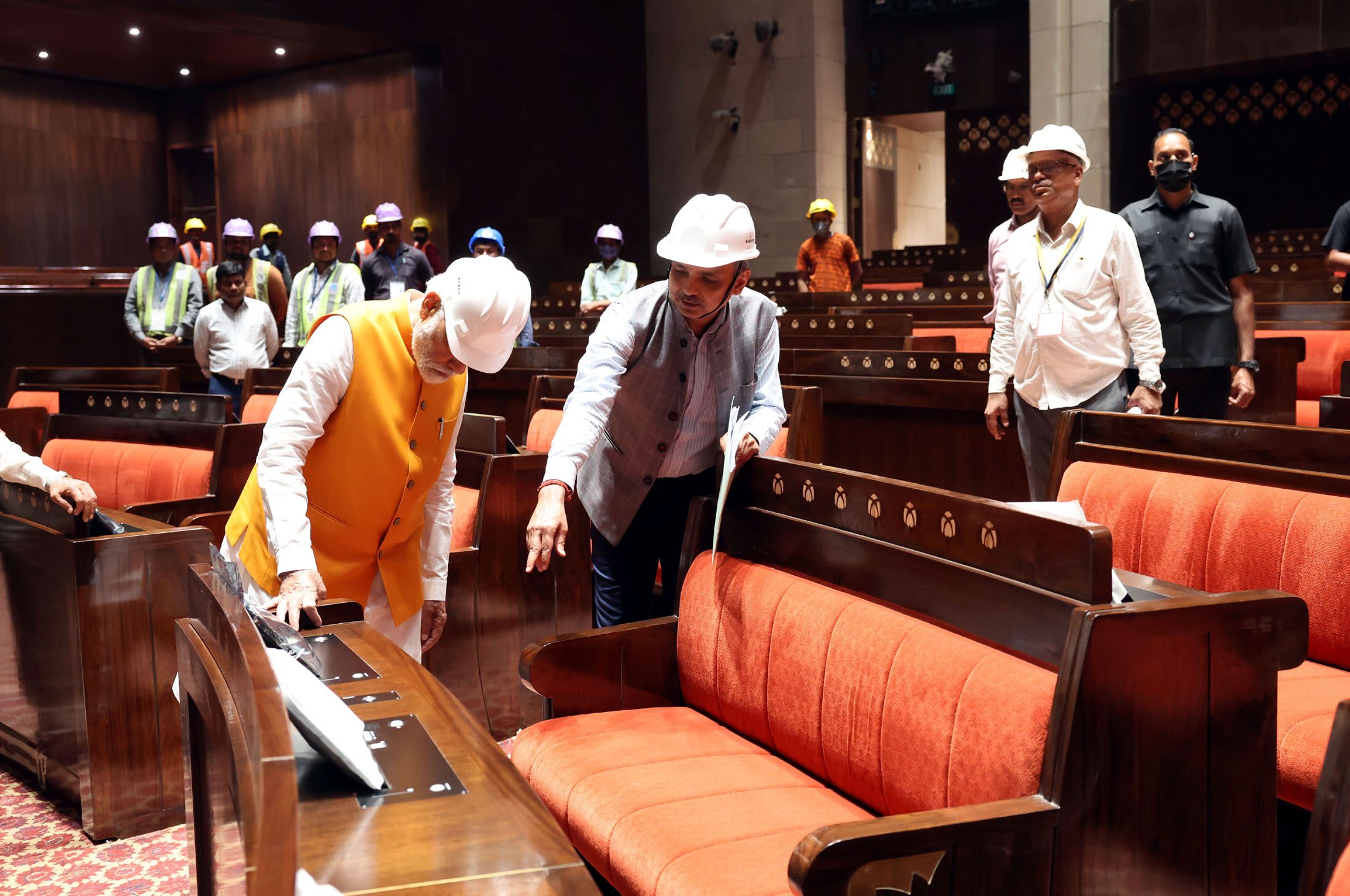प्रधानमंत्री नरेंद्र मोदी ने नए संसद भवन का किया निरीक्षण