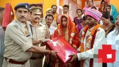 पुलिस ने थाने में कराई शादी