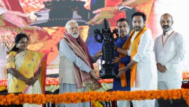 मोदी ने तेलंगाना में 6100 करोड़ रुपये की कई परियोजनाओं की आधारशिला रखी