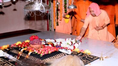 हरियाणा के रोहतक में महंत बाबा मस्तनाथ की समाधि पर दर्शन-पूजन करने पहुंचे योगी