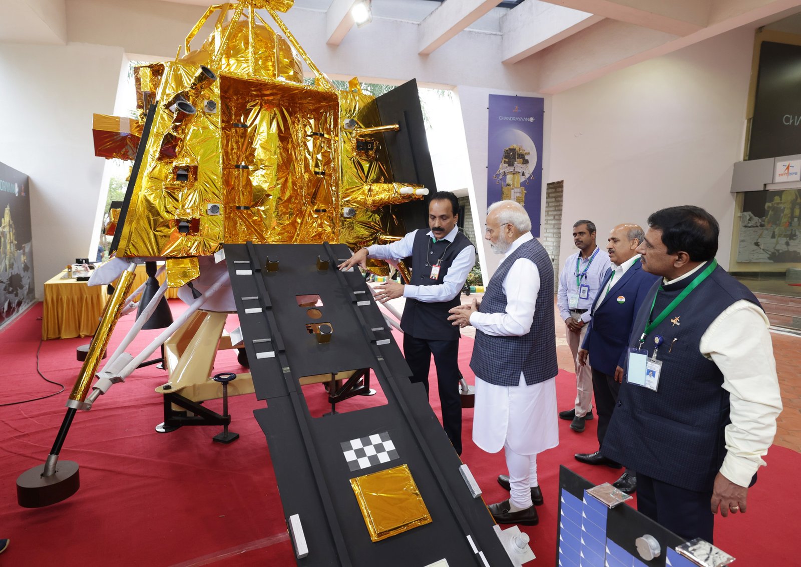 PM visits the ISRO Telemetry Tracking and Command Network (ISTRAC), in Bengaluru on August 26, 2023.