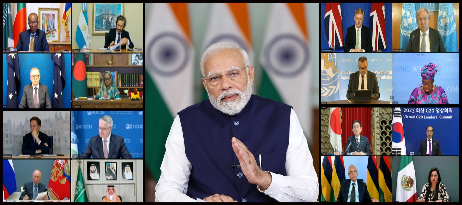 जी20 में मोदी: बंधकों पर इजरायल-हमास सहमति का स्वागत ,आतंकवाद का विरोध