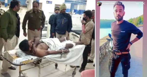 टीआई को जान से मारने की धमकी देने वाले बदमाश का शार्ट एनकाउंटर