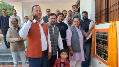 चेयरमैन ने फीता काटकर बहुद्देश्यीय हाल का किया लोकार्पण