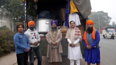 अयोध्या में लंगर सेवा के लिए पंजाब से निहंगों का जत्था राशन लेकर रवाना