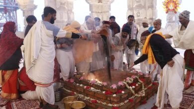 रामलला विग्रह के अनुष्ठान में अरणी मंथन से प्रज्जवलित हुयी अग्नि