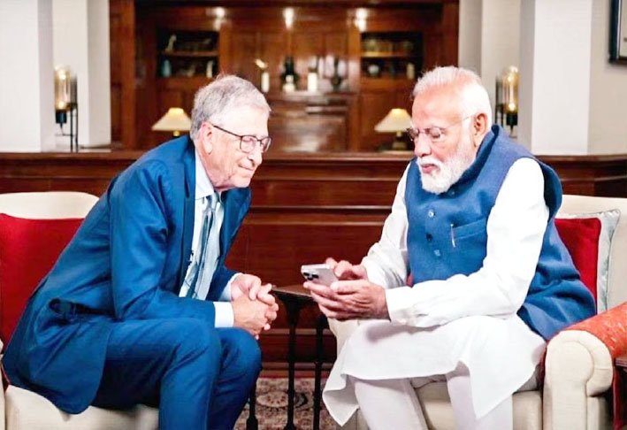 पीएम मोदी से मिले बिल गेट्स, एआई समेत कई विषयों पर हुई चर्चा