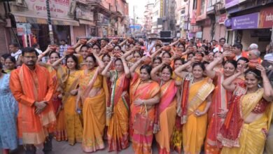 महेश नवमी पर निकली विशाल कलश शोभायात्रा