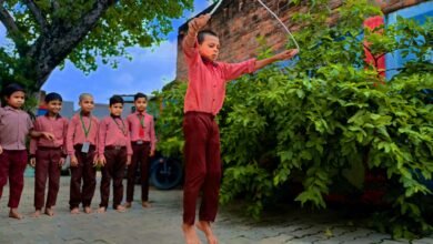 रस्सी कूद, विष-अमृत, खो-खो, कबड्डी जैसी खेल गतिविधियों में छात्रों ने लिया हिस्सा