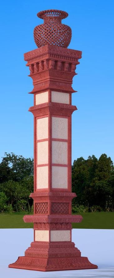 सिविल एयरपोर्ट प्रयागराज में योगी सरकार करा रही है 84 विशाल स्तंभों की स्थापना