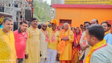 सात दिवसीय भागवत कथा के लिए निकला भव्य कलश यात्रा