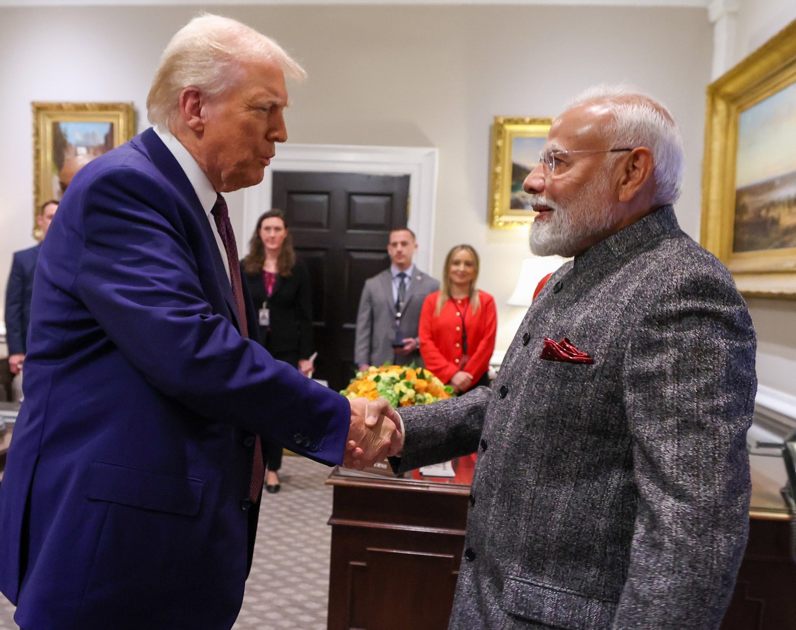 ट्रम्प ने मोदी के साथ वार्ता में शुल्क कम करने की भारत की घोषणा का किया स्वागत