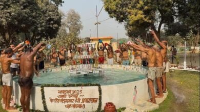 पावन जल का पुण्य स्नान कर भाव विभोर हुए कैदी, जेल के अंदर गूंजा 'हर हर गंगे' का उद्घोष