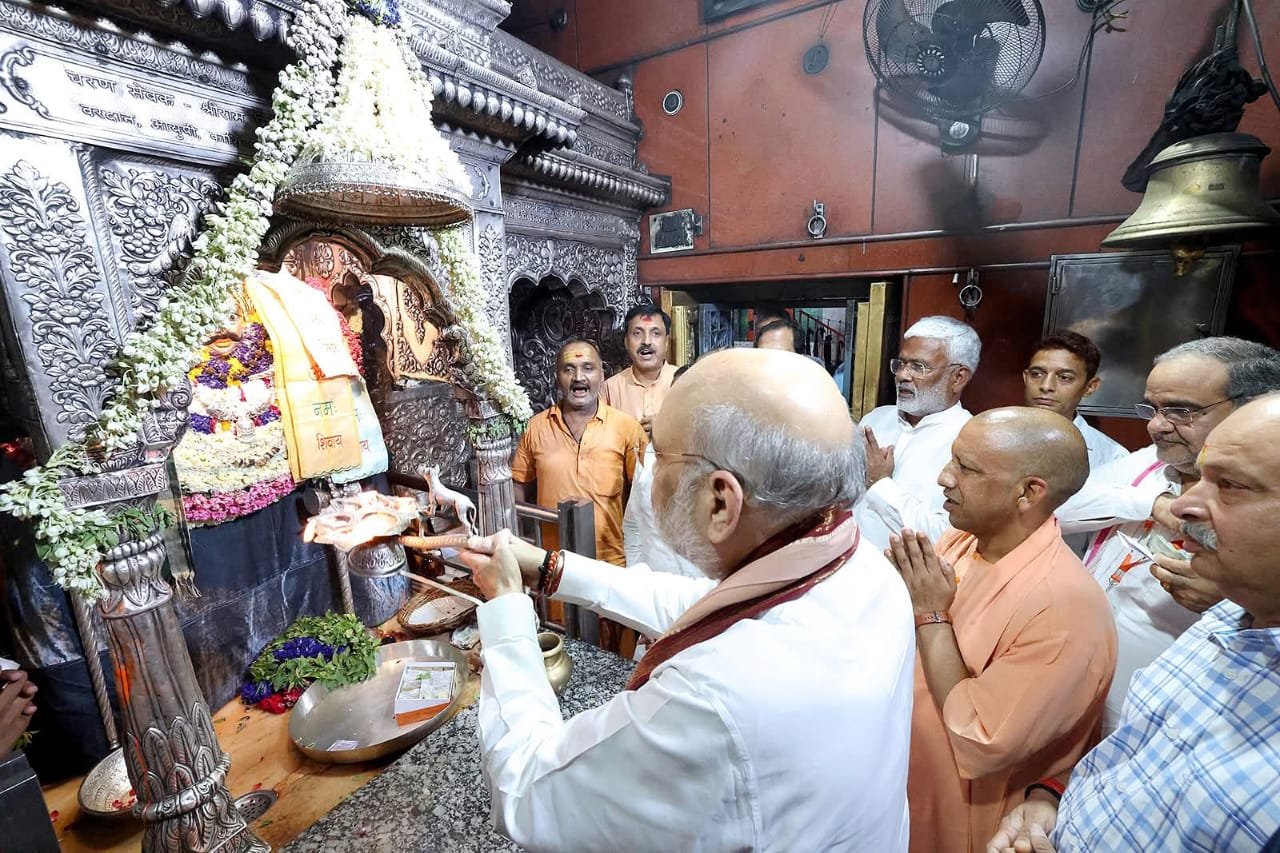 कालभैरव मंदिर में विधिवत दर्शन पूजन किया गृहमंत्री ने
