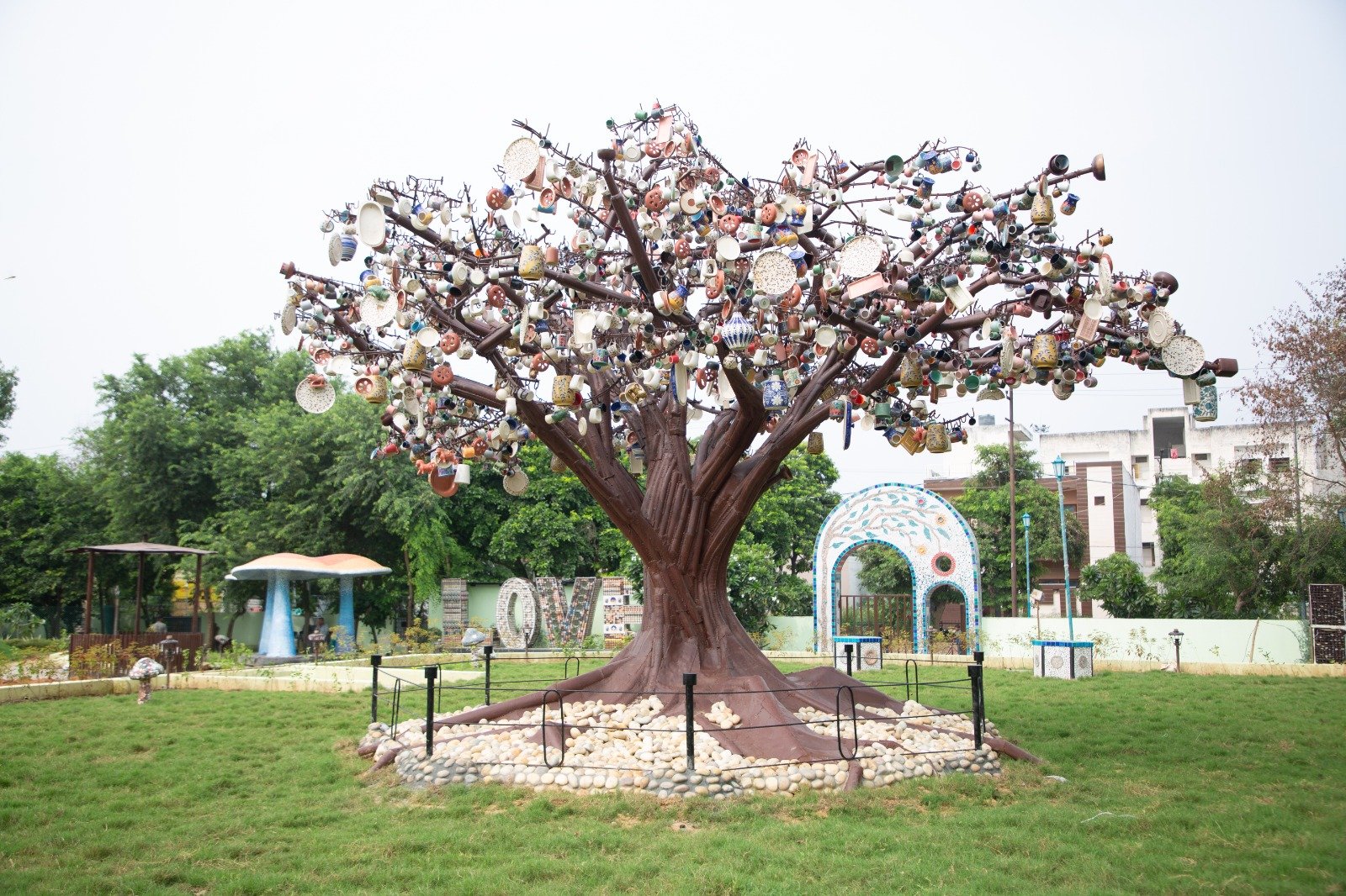 Ceramic Waste Park, Anokhi Duniya Khurja, Waste to Art Uttar Pradesh, Yogi Adityanath tourism vision, Khurja ceramic heritage, Unique World theme park India
