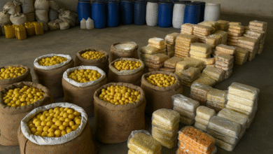 दीपावली पर योगी सरकार का मिलावटखोरों पर बड़ा एक्शन। यूपी में खाद्य सुरक्षा विभाग ने 5,464 निरीक्षण और 2,448 छापों में 3,394 क्विंटल मिलावटी खाद्य सामग्री जब्त की। कई जिलों में नकली घी, पनीर, दूध और मिठाइयों को नष्ट कराया गया। डॉ. रोशन जैकब ने कहा - मिलावट माफिया पर सख्त कार्रवाई, छोटे दुकानदारों को राहत। मिलावट की सूचना देने के लिए हेल्पलाइन जारी।