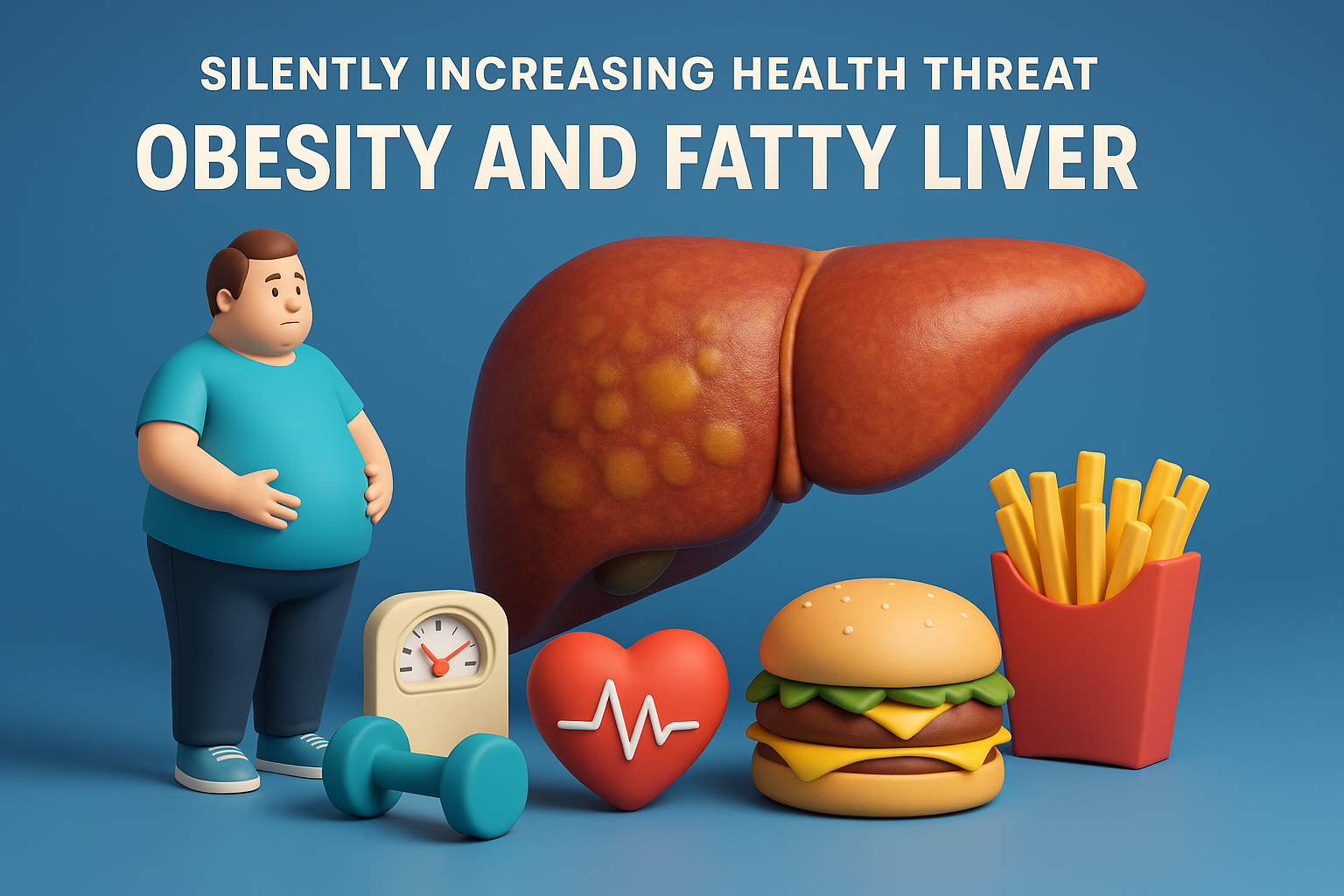 भारत में तेजी से बढ़ रही मोटापा और फैटी लिवर की समस्या अब हर उम्र और तबके के लोगों को प्रभावित कर रही है। बदलती जीवनशैली, शारीरिक गतिविधि में कमी, बाहर का तला-भुना खाना और स्क्रीन-टाइम बढ़ने से Non-Alcoholic Fatty Liver Disease (NAFLD) का खतरा लगातार बढ़ रहा है। शुरुआत में कोई विशेष लक्षण नहीं दिखते, इसलिए लोग इसे नज़रअंदाज़ कर देते हैं। लेकिन समय रहते ध्यान न दिया जाए तो यह लिवर कैंसर जैसी गंभीर बीमारियों में बदल सकता है। नियमित जांच, व्यायाम और संतुलित भोजन से इसे रोका जा सकता है। स्वस्थ लिवर, स्वस्थ जीवन का आधार है।