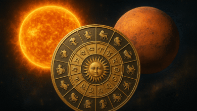 #SunMarsConjunction #LibraZodiac #AdityaMangalYoga #PlanetaryAlignment #Diwali2025 #Astrology #CosmicEnergy #CelestialEvent #CMGTIMES #3DArt #DigitalAstrology #SpaceDesign #SunAndMars #सूर्यमंगलयुति #तुलाराशि #आदित्य_मंगल_योग #ग्रहयोग #दिवाली2025 #ज्योतिष #खगोलीयघटना #ग्रहोंकासंगम #CMGTIMES #डिजिटलडिजाइन #आकाशीयऊर्जा #ज्योतिषीययोग