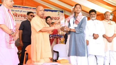 CM Yogi Adityanath, Jhansi Sports Event, Vidya Bharati, Uttar Pradesh Sports Development, Youth Empowerment, Khelo India, Rudrika Singh, Sandhya Rajput, Shilu Yadav, Pallavi Singh, Sports Infrastructure, Women Athletes, Uttar Pradesh Government, Sports Motivation, Athletic Achievements, Regional Sports Meet, Indian Athletes, Sports Awards, Inspiration, Sports in India