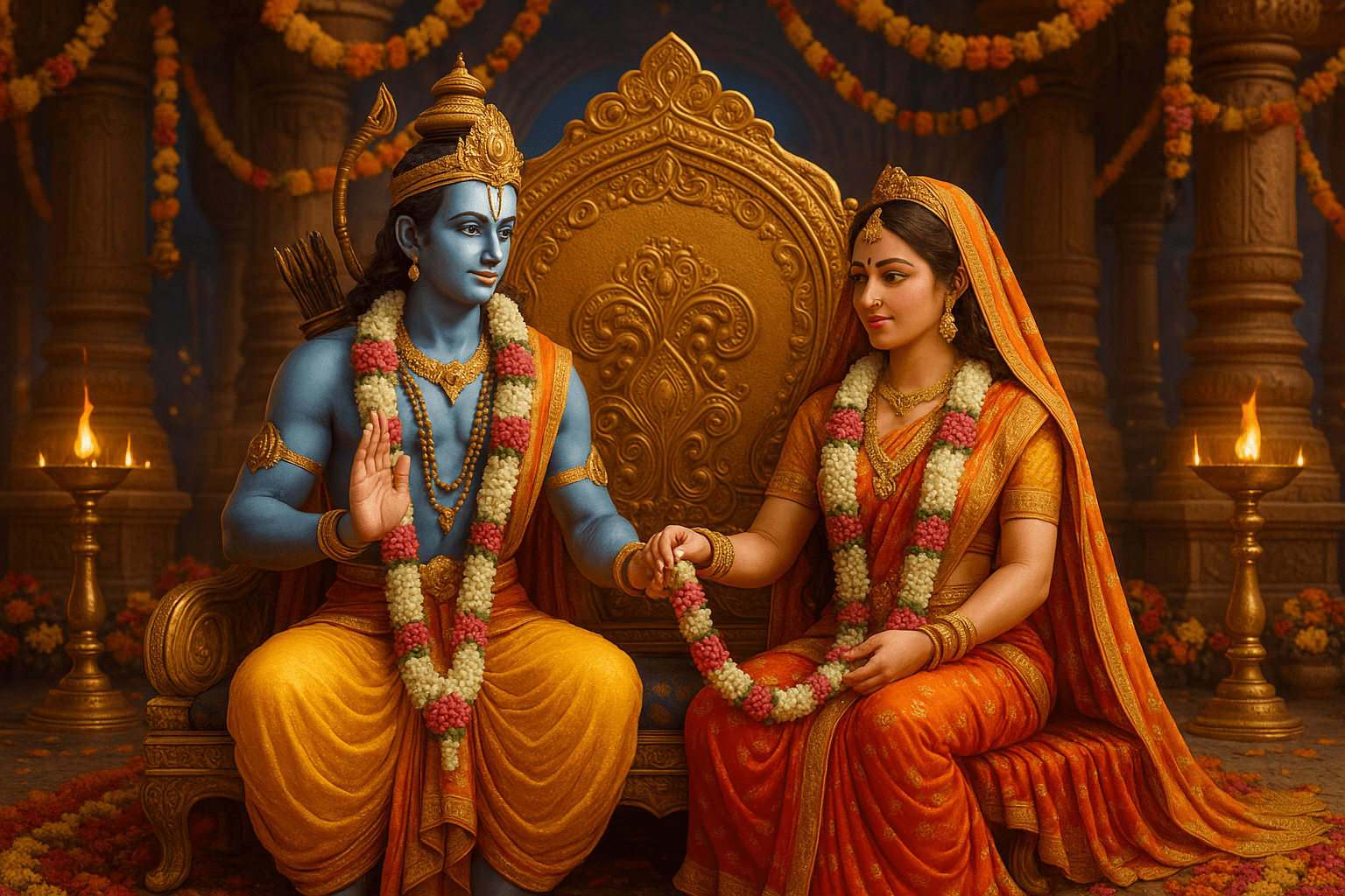 विवाह पंचमी 2025 इस वर्ष 25 नवंबर को मनाई जा रही है, जब भगवान श्रीराम और माता सीता के दिव्य विवाह की स्मृति में अयोध्या, चित्रकूट और जनकपुरधाम में भव्य उत्सव आयोजित किए जा रहे हैं। अयोध्या में श्रीराम जन्मभूमि परिसर की विशेष सजावट, वैदिक झांकियाँ, मंत्रोच्चार और सांस्कृतिक प्रस्तुतियों ने आयोजन को और बड़ा बना दिया है। जनकपुरधाम में पारंपरिक मैथिली रीति से विवाह बारात और मंडप सजावट आकर्षण का केंद्र हैं। चित्रकूट में धार्मिक कार्यक्रमों और रामायण पाठ का आयोजन जारी है। श्रद्धालुओं में अपार उत्साह है और तीनों तीर्थस्थल भक्तिमय वातावरण से गूंज रहे हैं।