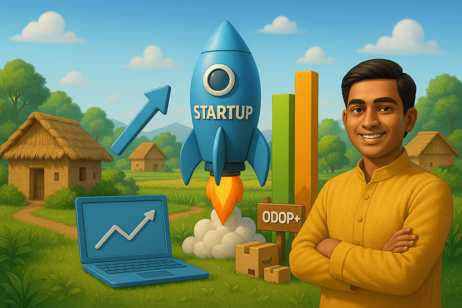 मुख्यमंत्री योगी आदित्यनाथ के नेतृत्व में उत्तर प्रदेश में ग्रामीण नवाचार और उद्यमिता को नई दिशा मिली है। राज्य में 21,000 से अधिक स्टार्टअप सक्रिय हैं, जिनमें बड़ी संख्या ग्रामीण युवाओं की है। सीड फंडिंग, मेंटरशिप और ओडीओपी प्लस मॉडल ने गांवों के उत्पादों और तकनीक आधारित स्टार्टअप को राष्ट्रीय स्तर तक पहचान दिलाई है।