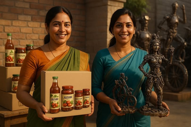 #WomenEntrepreneurs #UPStartup #YogiGovernment #Bundelkhand #JhansiStartup #WomenEmpowerment #StartupIndia #AtmanirbharBharat #MakeInIndia #Innovation मुख्यमंत्री योगी आदित्यनाथ की स्टार्टअप नीति उत्तर प्रदेश में महिला उद्यमिता को नई दिशा दे रही है। बुंदेलखंड की झांसी निवासी शिवानी बुंदेला ने बेर से अभिनव फूड प्रोडक्ट तैयार कर किसानों और महिलाओं को रोजगार से जोड़ा, वहीं नीलम सारंगी ने बेकार वस्तुओं से कलाकृतियां बनाकर आत्मनिर्भरता की मिसाल पेश की। सरकारी प्रोत्साहन और इंक्यूबेशन सपोर्ट से दोनों स्टार्टअप आज प्रदेश और देश में पहचान बना चुके हैं।