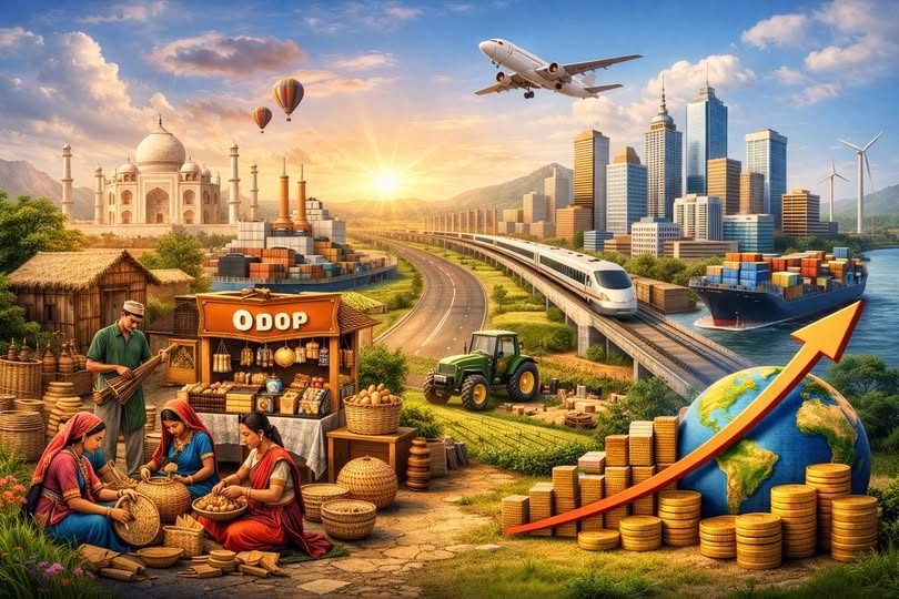 मुख्यमंत्री योगी आदित्यनाथ के नेतृत्व में उत्तर प्रदेश 2029 तक वन ट्रिलियन डॉलर इकॉनमी बनने की दिशा में अग्रसर है। ODOP, MSME और जनजाति केंद्रित योजनाओं के माध्यम से थारू जनजाति सहित वंचित वर्गों को बाजार, ऋण और रोजगार से जोड़ा जा रहा है। इससे ग्रामीण अर्थव्यवस्था को मजबूती और समावेशी विकास को नई गति मिली है।