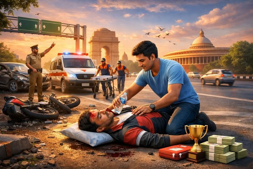 केन्द्रीय सड़क परिवहन एवं राजमार्ग मंत्री नितिन गडकरी ने लोक सभा में बताया कि सड़क दुर्घटनाओं में घायलों की मदद करने वालों को अब पुलिस पूछताछ या कानूनी परेशानी का सामना नहीं करना पड़ेगा। ऐसे मददगारों को 25 हजार रुपये की आर्थिक सहायता दी जाएगी। घायलों के त्वरित इलाज के लिए अस्पतालों को डेढ़ लाख रुपये तक की प्रतिपूर्ति मिलेगी। सरकार का उद्देश्य समय पर चिकित्सा सहायता देकर हजारों जानें बचाना है।