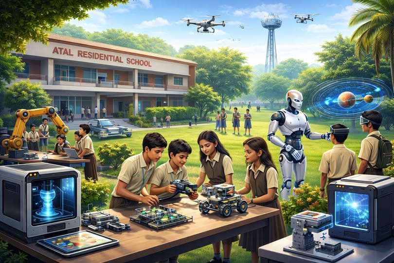 उत्तर प्रदेश में अटल आवासीय विद्यालय अब आधुनिक तकनीकी शिक्षा के केंद्र बनेंगे। राष्ट्रीय शिक्षा नीति-2020 के तहत यहां ड्रोन, रोबोटिक्स, एआई और 3डी प्रिंटिंग जैसी तकनीकों की इनोवेशन लैब स्थापित की जाएंगी। इससे ग्रामीण और श्रमिक वर्ग के छात्रों को पहली बार स्कूली स्तर पर भविष्य की तकनीकों का व्यावहारिक प्रशिक्षण मिलेगा।