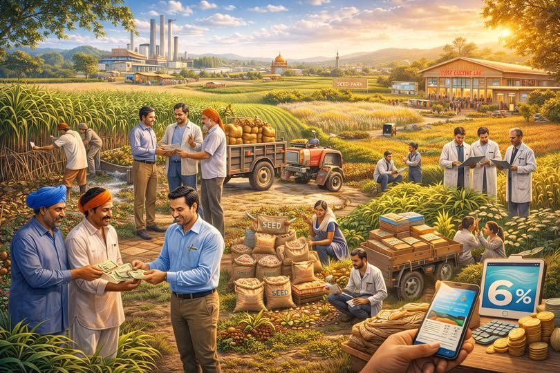 योगी सरकार ने वर्ष 2025 में किसानों के हित में ऐसे ऐतिहासिक फैसले किए, जिन्होंने उत्तर प्रदेश की कृषि को नई दिशा दी। प्रधानमंत्री Narendra Modi के मार्गदर्शन और मुख्यमंत्री Yogi Adityanath के नेतृत्व में किसानों को 6% ब्याज पर लोन, गन्ना मूल्य में बढ़ोतरी, वैज्ञानिकों की खेतों तक पहुंच और बड़े कृषि प्रोजेक्ट मिले। इससे आय, उत्पादन और आत्मनिर्भरता को मजबूती मिली है।