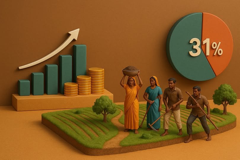 उत्तर प्रदेश में मुख्यमंत्री योगी आदित्यनाथ के नेतृत्व में मनरेगा के तहत रोजगार सृजन के सकारात्मक परिणाम सामने आए हैं। वित्तीय वर्ष 2025-26 में 48 लाख से अधिक परिवारों को रोजगार मिला है, जिसमें SC-ST वर्ग की भागीदारी उल्लेखनीय है। समय पर भुगतान और बड़े निवेश से ग्रामीण अर्थव्यवस्था मजबूत हुई है।