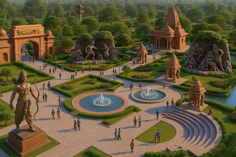 अयोध्या की आध्यात्मिक और सांस्कृतिक पहचान को और सशक्त करने के लिए योगी आदित्यनाथ सरकार द्वारा रामलला पार्क का निर्माण किया जा रहा है। अमृत 2.0 योजना के तहत 14 कोसी परिक्रमा मार्ग पर विकसित हो रहा यह पार्क भगवान श्रीराम के जीवन चरित्र को चार विशेष जोनों में जीवंत रूप में प्रस्तुत करेगा। आधुनिक सुविधाओं, ओपन एयर थियेटर, म्यूजिकल फाउंटेन और हरित क्षेत्र से सुसज्जित यह पार्क धार्मिक पर्यटन को नई दिशा देगा। राम मंदिर में बढ़ते श्रद्धालुओं की संख्या के बीच रामलला पार्क अयोध्या को विश्वस्तरीय तीर्थ स्थल के रूप में स्थापित करने में अहम भूमिका निभाएगा।