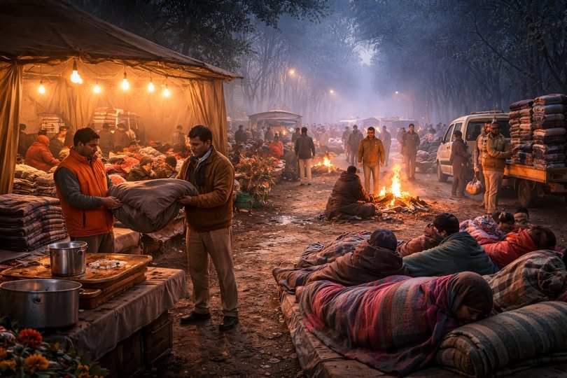 भीषण शीतलहर और घने कोहरे को देखते हुए योगी आदित्यनाथ सरकार ने प्रदेशभर में व्यापक राहत इंतजाम किए हैं। 1247 रैन बसेरे सक्रिय किए गए हैं, लाखों कंबलों का वितरण जारी है और सार्वजनिक स्थलों पर अलाव जलाए जा रहे हैं। कोहरे से बचाव के लिए करोड़ों अलर्ट संदेश जारी किए गए हैं, ताकि कोई भी जरूरतमंद ठंड से प्रभावित न हो।