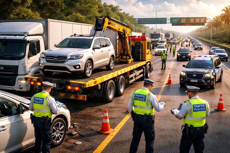 उत्तर प्रदेश में सड़क सुरक्षा माह के तहत परिवहन विभाग द्वारा अवैध पार्किंग के खिलाफ प्रदेशव्यापी महा-अभियान चलाया जा रहा है। 1 से 27 जनवरी के बीच 4,949 वाहनों की जांच में 3,488 के चालान किए गए और 55 वाहन सीज किए गए। एक्सप्रेस-वे व हाईवे किनारे अवैध रूप से खड़े वाहनों को हटाने के लिए 117 होल्डिंग एरिया चिन्हित किए गए हैं। विभाग जागरूकता व सख्त प्रवर्तन के जरिए सड़क दुर्घटनाओं पर नियंत्रण का प्रयास कर रहा है।