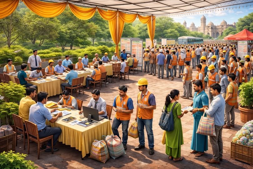 योगी आदित्यनाथ के निर्देशन में निर्माण श्रमिकों के सामाजिक सुरक्षा कवच को मजबूत करने की दिशा में लखनऊ के विभिन्न लेबर अड्डों पर जागरूकता अभियान एवं पंजीयन शिविर आयोजित किए गए। उत्तर प्रदेश भवन एवं अन्य सन्निर्माण कर्मकार कल्याण बोर्ड द्वारा संचालित योजनाओं की जानकारी दी गई और पात्र श्रमिकों का मौके पर पंजीकरण किया गया। इसका उद्देश्य श्रमिकों के जीवन स्तर, शिक्षा और स्वास्थ्य में सुधार सुनिश्चित करना है।