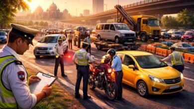 राष्ट्रीय सड़क सुरक्षा माह 2026 के तहत उत्तर प्रदेश में परिवहन विभाग ने यातायात नियमों के उल्लंघन पर सख्त अभियान शुरू किया है। हेलमेट, सीट बेल्ट, ओवरस्पीडिंग, मोबाइल फोन और ड्रिंक एंड ड्राइव के मामलों में हजारों चालान किए गए हैं। स्कूली वाहनों की जांच और अवैध पार्किंग पर भी कार्रवाई की गई है। 109 होल्डिंग एरिया चिन्हित कर मुख्य मार्गों से हटाए गए वाहनों को व्यवस्थित किया जा रहा है, ताकि सड़क दुर्घटनाओं में कमी लाई जा सके।