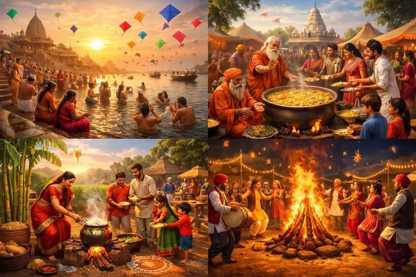 जनवरी का महीना भारत में केवल ऋतु परिवर्तन का संकेत नहीं देता, बल्कि यह सूर्य उपासना और कृषि संस्कृति के महापर्वों का समय होता है। मकरसंक्रांति पर गंगा स्नान, दान और पतंगबाज़ी जहां उत्तर भारत की पहचान है, वहीं पूर्वांचल में खिचड़ी पर्व सामूहिकता और समरसता का संदेश देता है। दक्षिण भारत में पोंगल किसान, प्रकृति और पशुधन के प्रति कृतज्ञता का उत्सव है, तो पंजाब-हरियाणा में लोहड़ी अग्नि, लोकनृत्य और नई शुरुआत का प्रतीक बनती है। ये सभी पर्व भारत की विविधता में एकता और सांस्कृतिक गौरव को जीवंत रूप में प्रस्तुत करते हैं।