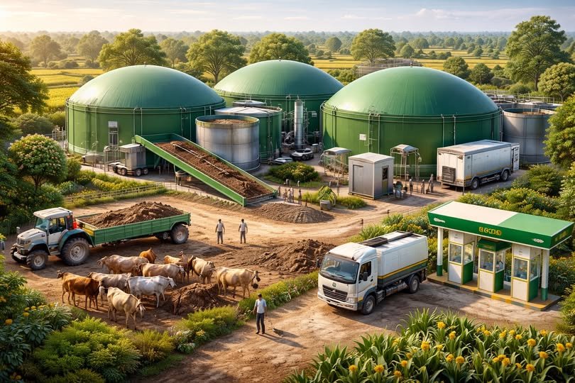 मुख्यमंत्री योगी आदित्यनाथ के विजन से उत्तर प्रदेश रिन्यूएबल एनर्जी में अग्रणी राज्य बन रहा है। कंप्रेस्ड बायोगैस (CBG) उत्पादन से क्रूड ऑयल और एलपीजी पर निर्भरता घटाने की ठोस रणनीति लागू है। उत्तर प्रदेश नवीन एवं नवीकरणीय ऊर्जा विकास एजेंसी के तहत 26 से अधिक सीबीजी प्लांट संचालित हैं। गोबर से मीथेन दोहन से गोपालकों को लाभ, गांवों की आत्मनिर्भरता और ऊर्जा सुरक्षा को मजबूती मिलेगी।