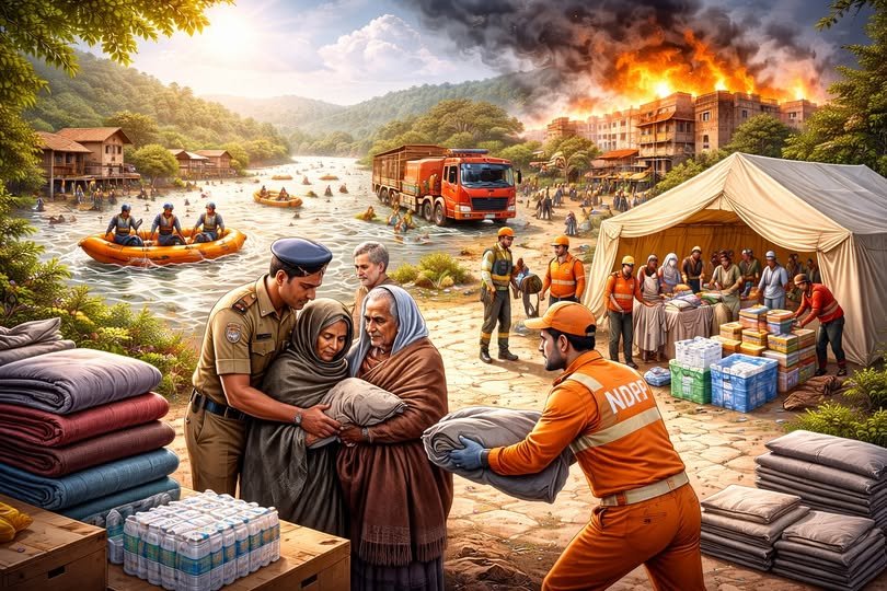 उत्तर प्रदेश सरकार आपदा प्रबंधन के क्षेत्र में एक सशक्त मॉडल राज्य के रूप में उभर रही है। वित्तीय वर्ष 2025-26 में राज्य में आपदा राहत मद से 710.12 करोड़ रुपये जारी किए गए, जिससे बाढ़, शीतलहर, अग्निकांड व अन्य आपदाओं से प्रभावित लोगों को त्वरित सहायता मिली। राहत आयुक्त कार्यालय के माध्यम से बचाव, पुनर्वास और राहत कार्यों को गति दी गई। कंबल वितरण, अलाव, रैन बसेरों और आपदा प्रहरी ऐप ने राहत व्यवस्था को और प्रभावी बनाया।