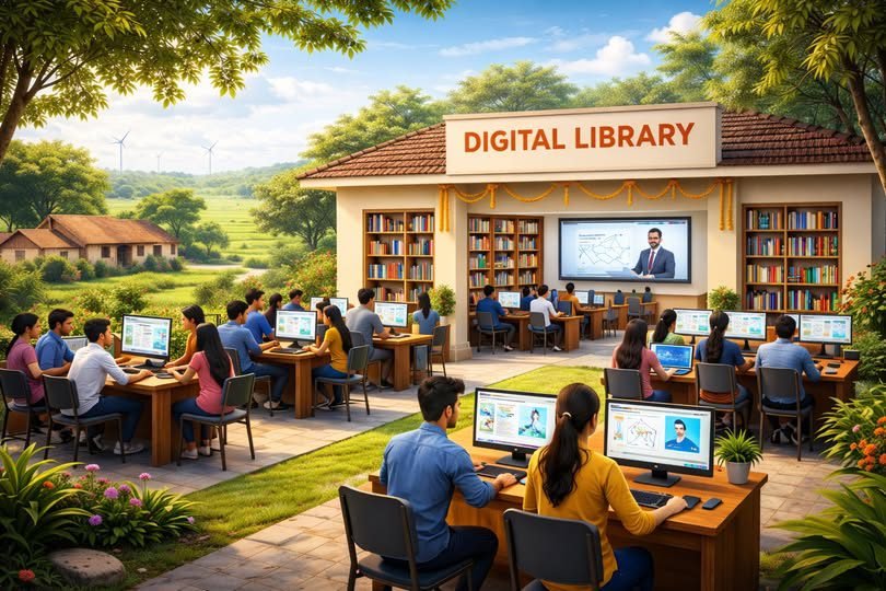 मुख्यमंत्री योगी आदित्यनाथ के विजन के तहत उत्तर प्रदेश की सभी ग्राम पंचायतों में अत्याधुनिक डिजिटल लाइब्रेरी स्थापित की जा रही हैं। आईएएस सहित विभिन्न प्रतियोगी परीक्षाओं की तैयारी के लिए ग्रामीण युवाओं को अब शहरों की ओर पलायन नहीं करना पड़ेगा। पंचायतीराज विभाग उत्तर प्रदेश के अनुसार इन लाइब्रेरी में ई-बुक्स, वीडियो लेक्चर और हाई-स्पीड इंटरनेट की सुविधा होगी, जिससे गांवों में ही गुणवत्तापूर्ण शिक्षा संभव होगी।