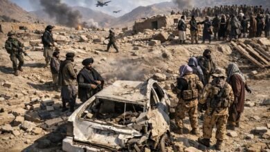 पाकिस्तान ने अफगानिस्तान के खिलाफ ‘ऑपरेशन ग़ज़ब लिल-हक़’ शुरू करते हुए काबुल, कंधार और पक्तिया में हवाई हमलों का दावा किया है। इस कार्रवाई को खैबर पख्तूनख्वा सेक्टर में कथित गोलीबारी के जवाब में बताया गया है। पाकिस्तान ने कई तालिबान ठिकानों को नष्ट करने और बड़ी संख्या में लड़ाकों के मारे जाने का दावा किया, जबकि अफगानिस्तान ने पलटवार में पाकिस्तानी सैनिकों के हताहत होने की बात कही। डूरंड रेखा पर तनाव चरम पर है।