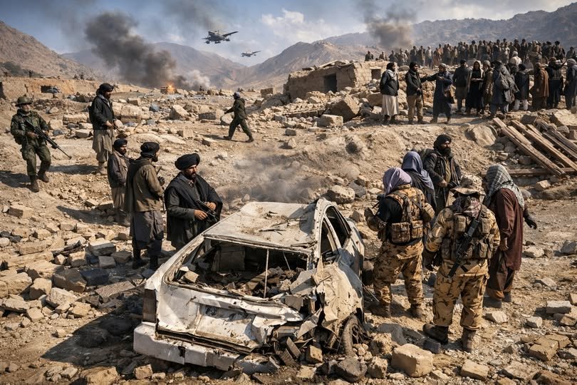 पाकिस्तान ने अफगानिस्तान के खिलाफ ‘ऑपरेशन ग़ज़ब लिल-हक़’ शुरू करते हुए काबुल, कंधार और पक्तिया में हवाई हमलों का दावा किया है। इस कार्रवाई को खैबर पख्तूनख्वा सेक्टर में कथित गोलीबारी के जवाब में बताया गया है। पाकिस्तान ने कई तालिबान ठिकानों को नष्ट करने और बड़ी संख्या में लड़ाकों के मारे जाने का दावा किया, जबकि अफगानिस्तान ने पलटवार में पाकिस्तानी सैनिकों के हताहत होने की बात कही। डूरंड रेखा पर तनाव चरम पर है।