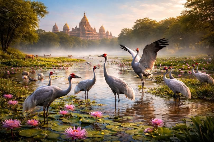 उत्तर प्रदेश में वन व वन्यजीव संरक्षण की दिशा में योगी सरकार के प्रयास सफल होते दिख रहे हैं। शीतकालीन गणना में प्रदेश के 68 वन प्रभागों में कुल 20,628 सारस पाए गए, जो पिछले वर्ष से अधिक हैं। इटावा वन प्रभाग में सर्वाधिक 3304 सारस दर्ज किए गए। राज्यभर में 10 हजार नागरिकों की सहभागिता से हुई गणना ने संरक्षण अभियानों की प्रभावशीलता को दर्शाया है।