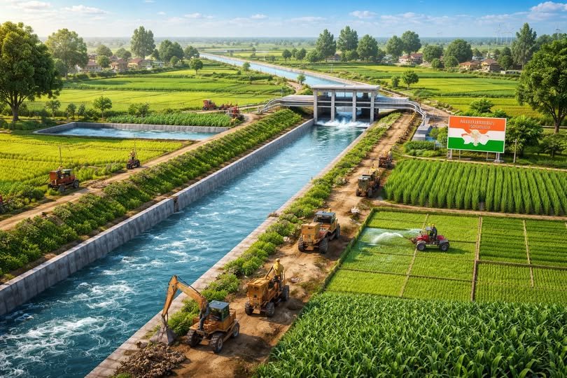 लखनऊ में सिंचाई एवं जल संसाधन विभाग ने उत्तर प्रदेश में कृषि और ग्रामीण अर्थव्यवस्था को सशक्त करने के लिए नई पहल की है। वित्तीय वर्ष 2025-26 में बहराइच, बिजनौर, गोण्डा, हापुड़ और मेरठ में 7 नई ड्रेन परियोजनाओं पर 74.33 करोड़ रुपये खर्च किए जाएंगे। साथ ही 17,500 किलोमीटर ड्रेनों की सफाई का लक्ष्य तय किया गया है, जिससे बाढ़ नियंत्रण, बेहतर जल प्रबंधन और किसानों की आय बढ़ाने में मदद मिलेगी। यह योजना योगी आदित्यनाथ के ‘हर खेत को पानी’ विजन को मजबूती देती है।