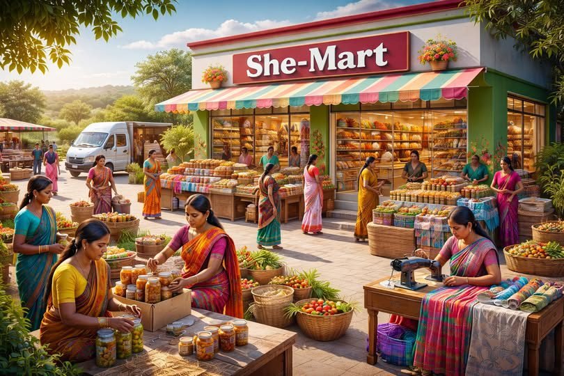 केंद्रीय बजट 2026-27 में ‘शी-मार्ट’ की घोषणा से उत्तर प्रदेश की ग्रामीण महिलाओं में नई उम्मीद जगी है। यह पहल महिलाओं को ऋण आधारित आजीविका से आगे बढ़ाकर उद्यमों की मालकिन बनाने की दिशा में अहम कदम है। इससे योगी आदित्यनाथ के तीन करोड़ महिलाओं को आत्मनिर्भर बनाने के विज़न को मजबूती मिलेगी और ग्रामीण अर्थव्यवस्था को नई गति मिलेगी।