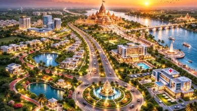 अयोध्या में 1407 एकड़ में ग्रीनफील्ड टाउनशिप तेजी से विकसित हो रही है। राम मंदिर से 4.5 किमी दूर इस परियोजना में आधुनिक आवास, होटल, वेलनेस हब, मेडिकल सेंटर और हाईटेक सुविधाएं विकसित होंगी। अब तक 300 आवासीय प्लॉट आवंटित किए जा चुके हैं। सोलर ऊर्जा, ग्रीन कॉरिडोर और स्मार्ट इंफ्रास्ट्रक्चर से यह टाउनशिप अयोध्या को निवेश, पर्यटन और आधुनिक जीवन का नया केंद्र बनाएगी। इससे रोजगार, रियल एस्टेट और स्थानीय अर्थव्यवस्था को बड़ा बढ़ावा मिलेगा।