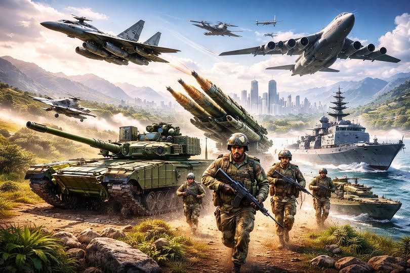 केंद्रीय बजट 2026-27 में ऑपरेशन सिंदूर के बाद भारत की सुरक्षा को अभूतपूर्व मजबूती मिली है। नरेन्द्र मोदी के नेतृत्व में रक्षा सेवाओं के लिए ₹7.85 लाख करोड़ का रिकॉर्ड आवंटन किया गया है, जो जीडीपी का 2% है। राजनाथ सिंह ने इसे सुरक्षा-विकास-आत्मनिर्भरता का संतुलित बजट बताया। बढ़े हुए पूंजीगत व्यय से स्वदेशी हथियार, अत्याधुनिक तकनीक और सैन्य क्षमताओं को नई गति मिलेगी।